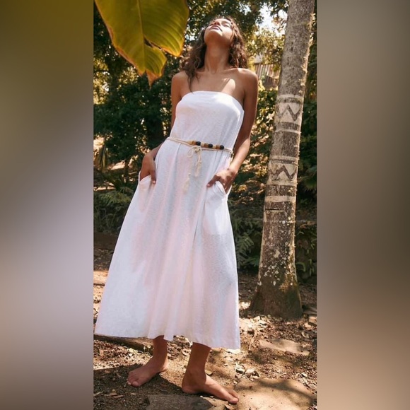 NEW Free People Beach Strapless Dress - Picture 1 of 4